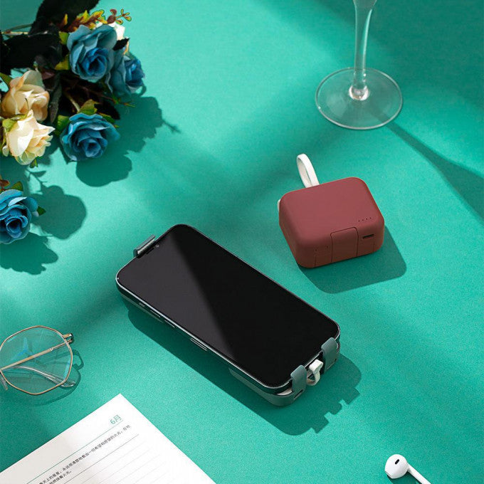 Mini Power Bank and Phone Holder for iphone and android